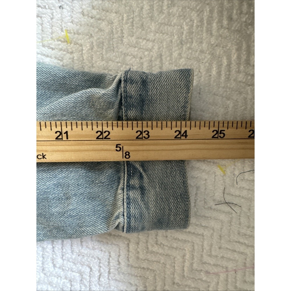 PacSun Jean Jacket M, Embroidered Japan Tiger Dragon Y2K Gorpcore Thrashed Punk - Picture 12 of 16